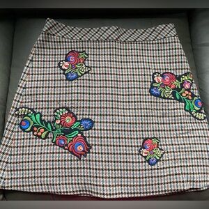 Zara floral patchwork mini skirt